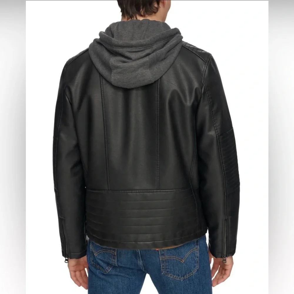 ❤️‍🔥Firm Price❤️‍🔥 Levi's faux leather hooded moto racer jacket - Picture 5 of 16